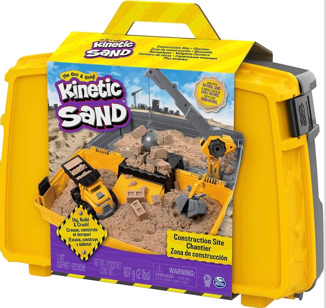 Kinetic Sand, 6 lbs Mega Mixin’ Bag with Red, Yellow & Blue Play Sand