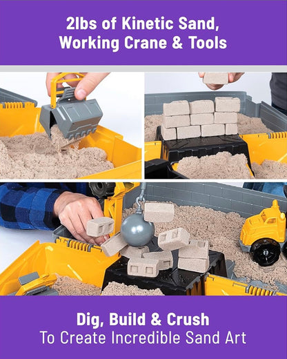 Kinetic Sand, 6 lbs Mega Mixin’ Bag with Red, Yellow & Blue Play Sand