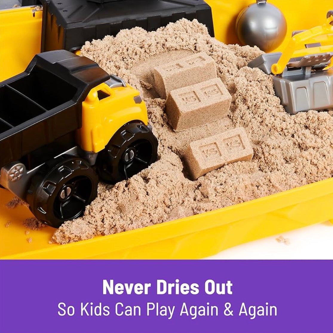 Kinetic Sand, 6 lbs Mega Mixin’ Bag with Red, Yellow & Blue Play Sand